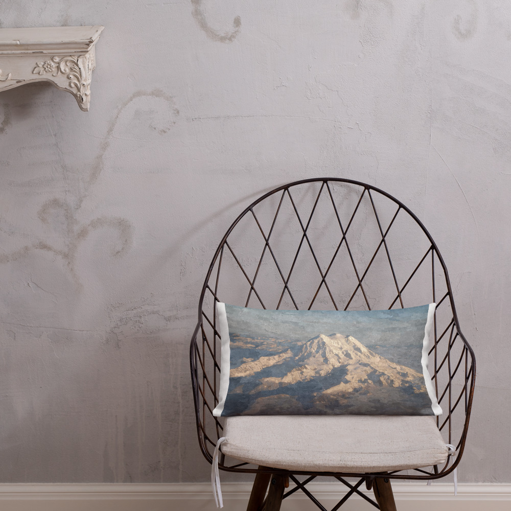 Throw Pillow - OWL2052P - Mt Rainier, WA