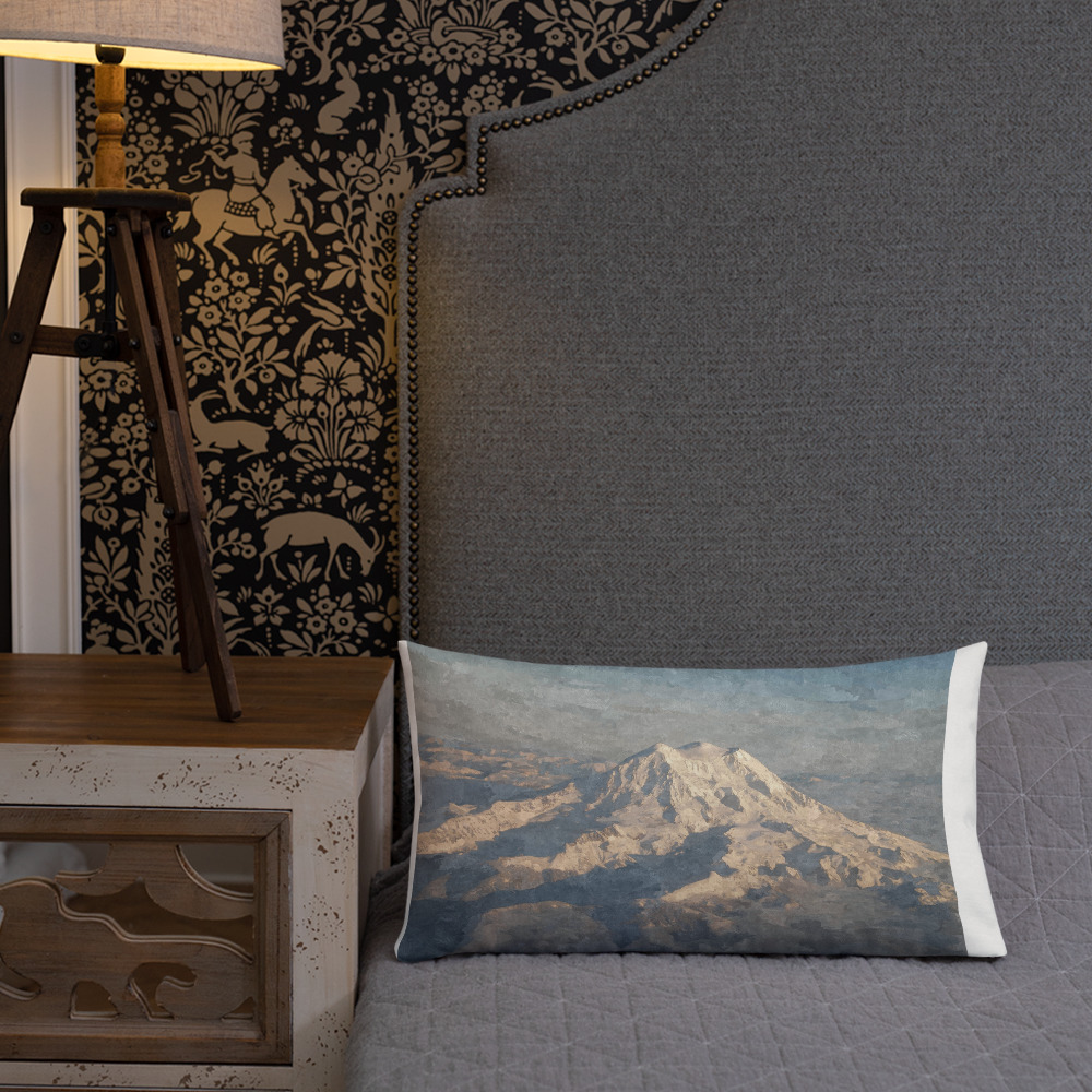 Throw Pillow - OWL2052P - Mt Rainier, WA - Image 2